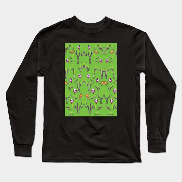 Grime Pattern Zombie Long Sleeve T-Shirt by yogisnanda